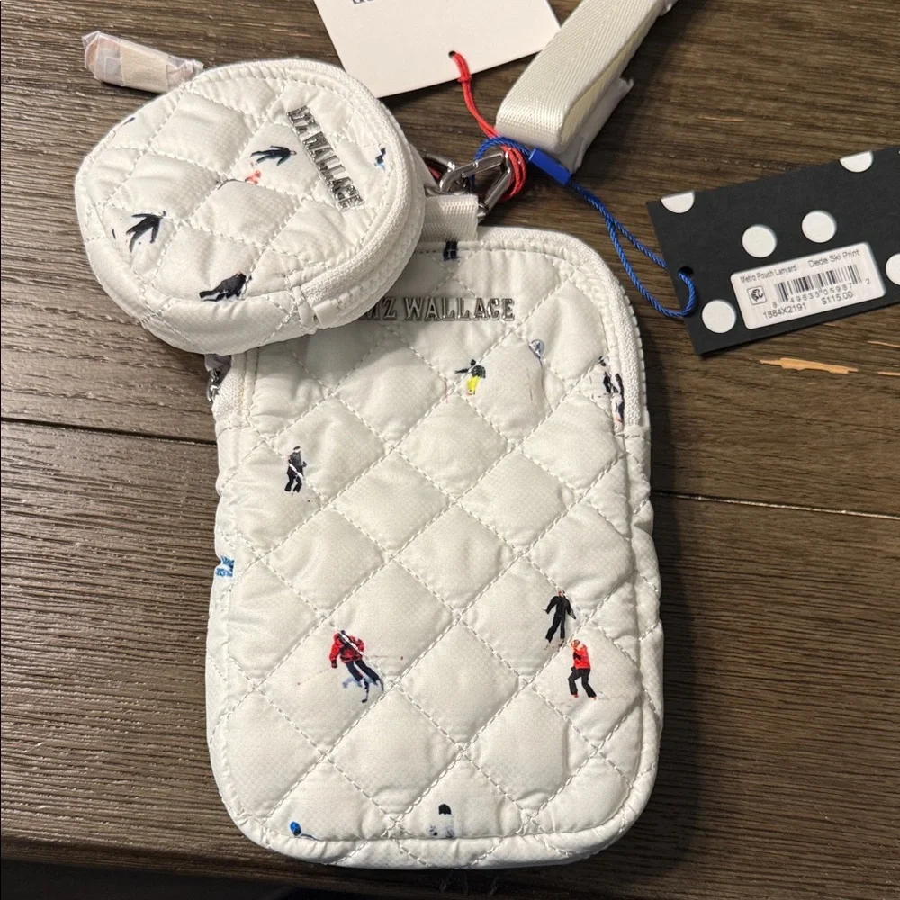 MZ Wallace White Quilted Bag with Ski Motif - Picture 1 of 6